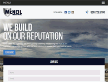 Tablet Screenshot of mcneil-ind.com